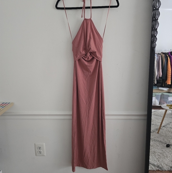 Abercrombie and Fitch mauve bodycon cutout maxi dress nwt - Picture 5 of 10
